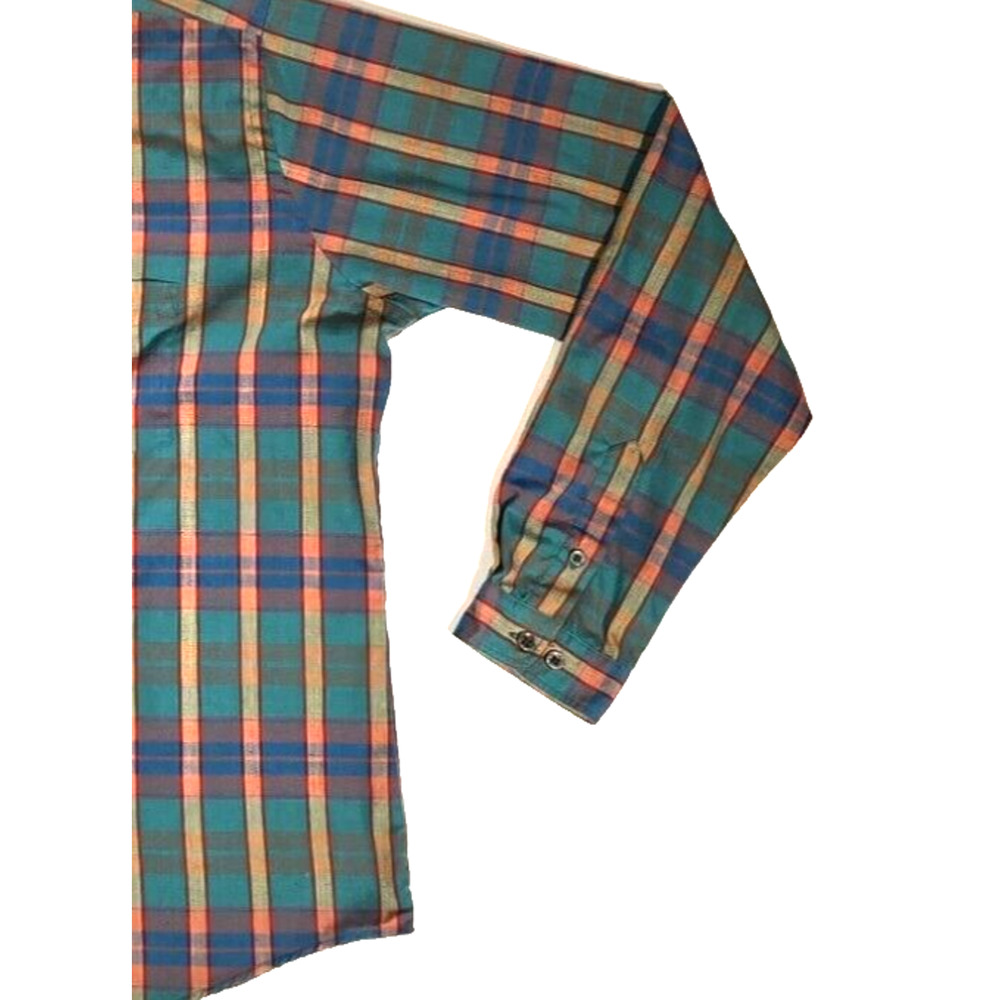 Par Four Sporting Collection Womens Sz 16 Long Sleeve Green Blue Red Plaid Shirt - Picture 4 of 8
